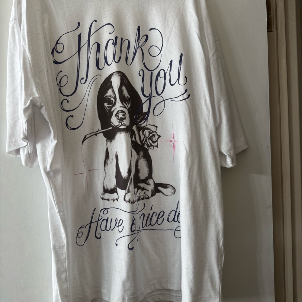 White Thank You Have A Nice Day Market Graphic T-Shirt